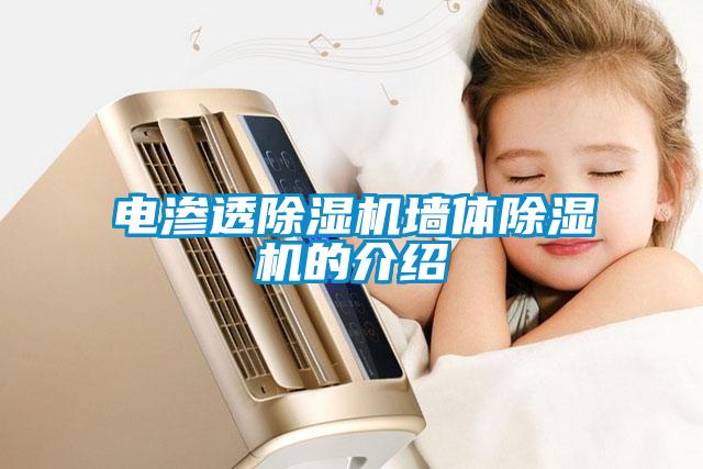 電滲透除濕機墻體除濕機的介紹