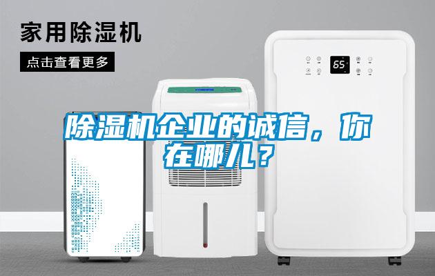 除濕機(jī)企業(yè)的誠(chéng)信，你在哪兒？