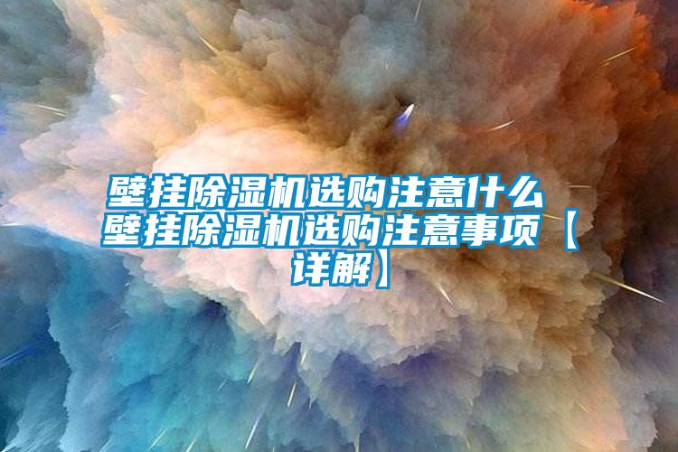 壁掛除濕機選購注意什么 壁掛除濕機選購注意事項【詳解】