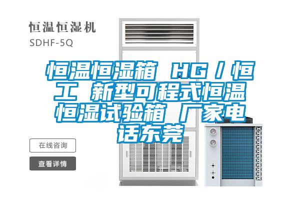 恒溫恒濕箱 HG／恒工 新型可程式恒溫恒濕試驗(yàn)箱 廠家電話東莞