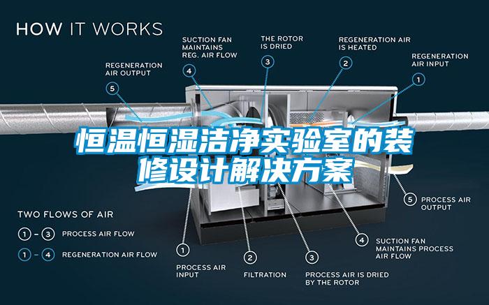 恒溫恒濕潔凈實驗室的裝修設(shè)計解決方案