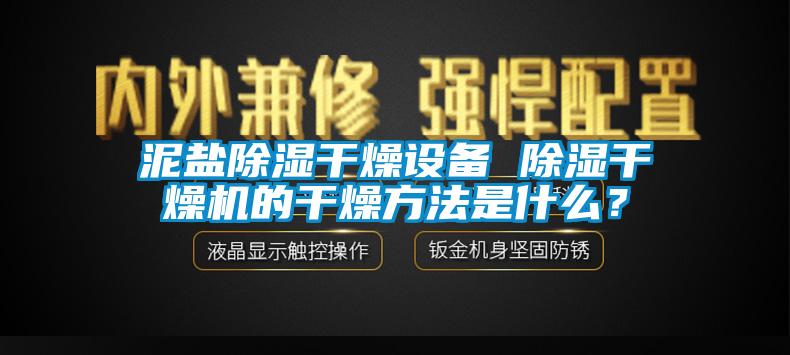 泥鹽除濕干燥設(shè)備 除濕干燥機的干燥方法是什么？