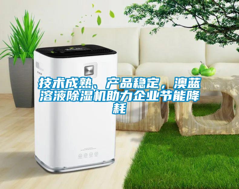 技術成熟、產品穩(wěn)定，澳藍溶液除濕機助力企業(yè)節(jié)能降耗