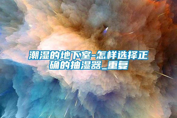 潮濕的地下室-怎樣選擇正確的抽濕器_重復(fù)