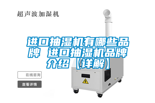 進(jìn)口抽濕機有哪些品牌 進(jìn)口抽濕機品牌介紹【詳解】