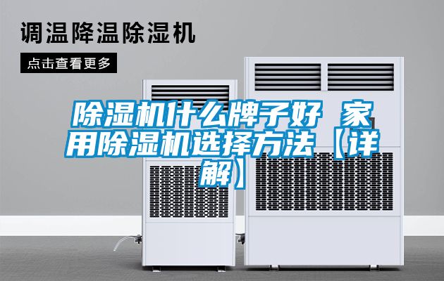 除濕機(jī)什么牌子好 家用除濕機(jī)選擇方法【詳解】